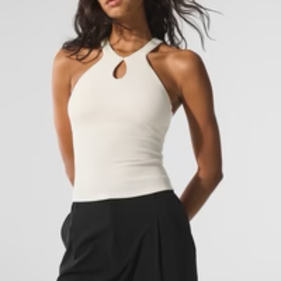 ALO Ribbed Mesmerize Bra Tank - Ivory